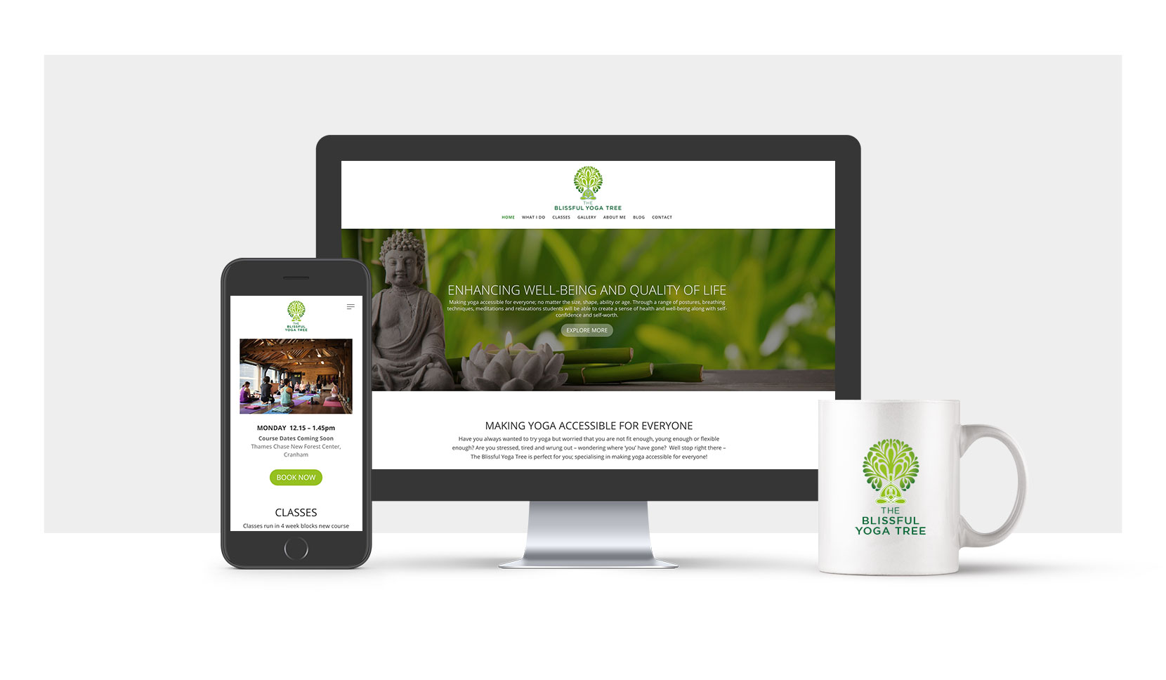 The Blissful Yoga Tree Responsive Website Design